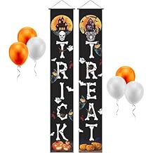Halloween Decorations Outdoor Door Decor - Home Porch Sign Trick or Treat Banner