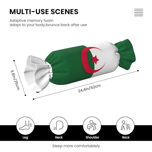 Oreiller cylindrique contre mal de nuque imprimé Algérie