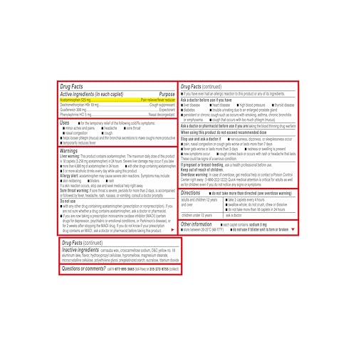 Tylenol Cold + Flu Severe Caplets, Acetaminophen, 24 ct - image 8