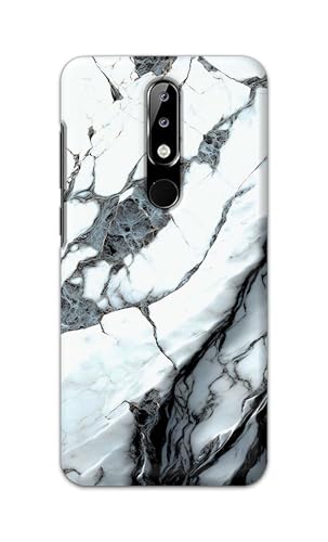 Image of Printed Hard Back Cover for Nokia 5.1 Plus | Nokia 5.1+ Back Cover (Marble Design -K1) -190724(DP)