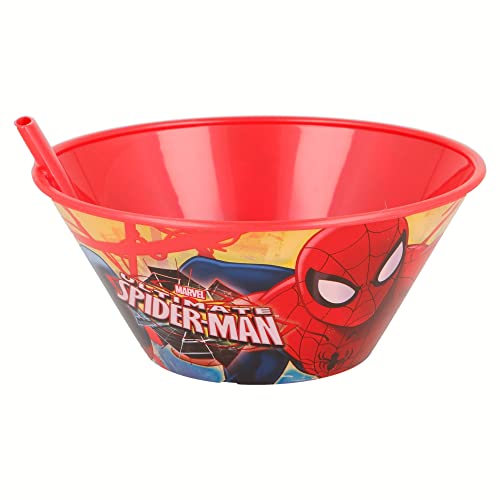 Stor Bol de paille Spiderman Red Webs 500 ml