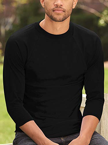 Hat and Beyond Mens Vintage Baseball Raglan 3/4 Sleeve Plain Casual Tee Basic Active T Shirts4