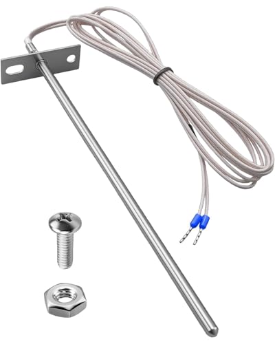 ZG-RTD-1 Temperature Probe Sensor Replace AS-TR145, Pellet Grill RTD Probe Compatible with Z-Grill 450A 450B 550A 550B 5502G 5502H, Barbecue Stove Sensor 5.7"