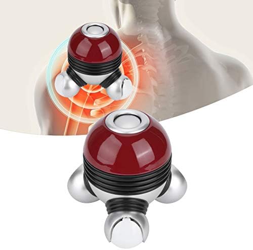Portable Body Massager Mini Low Noise Hand-Held Body Vibrating Massager with LED Light for Head Neck Legs Pain Release (1#)
