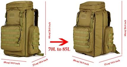 YUHAN Hiking Backpack 85L Large Tactical Backpack Military Army Combat Rucksack Trekking Rucksack MOLLE Backpack