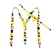 Ywmsfl Clown Pattern Suspenders And Bowtie Suit Unique Adjustable Length For Men And Women Adjustable Versatiles