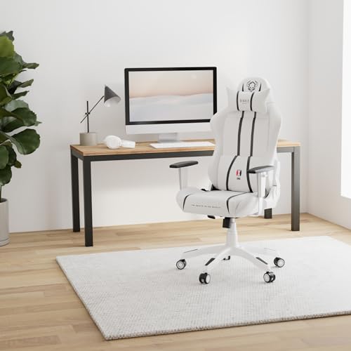 DIABLO Sedia Gaming Ergonomica X-One 2.0 | Poltrona Gaming con Braccioli Regolabili, Supporto Lombare, Funzione di Inclinazione | Sedia Gamer 160 kg, Gaming Chair, Sedia Ufficio | King (XL) | Bianco - Immagine 1