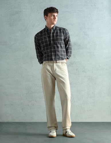 Image of Arrow Sport Men Slim fit Cotton Checked Long Sleeves Spread Collar Shirt
