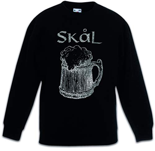 Pullover Skal II Urban Backwoods sweat noir unisexe à coupe classique pour enfants