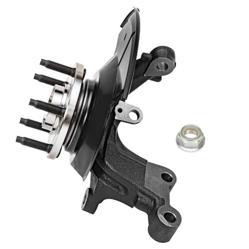 Image of Detroit Axle - AWD Front Right Steering Knuckle Kit for 2011-2013 Ford Edge Lincoln MKX Right Steering Knuckle w /Wheel Hub Bearing CV Axle Assembly Replacement