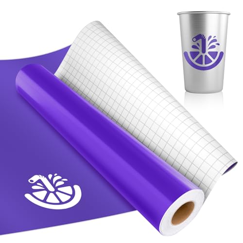 IModeur Glossy Dark Purple Permanent Vinyl Roll - 30.5 x 305 cm Adhesive Vinyl Roll for Silhouette & Cameo, Mug, Cup, Window & Home Deco