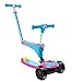 Trottinette pour enfant de 1 à 6 ans pouvant s'asseoir garçon femelle bébé bébé pied coussin peut pousser peut rouler multifonctionnel (Couleur : Bleu)