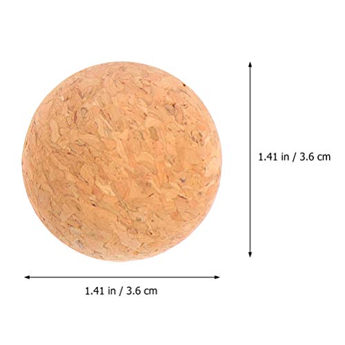Hemoton 3.6Cm Wood Cork Ball Wine Stopper Cork Ball Stopper For Wine Decanter Carafe Bottle Replacement Stopper Sealer #TOP1