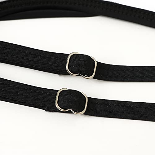 OMKAGI Womens Ruffle Bikini Top High Waisted Bathing Suits Bottom Sexy Tankini (XXL,37-Black Floral) - Image 5