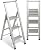 Sorfey Premium 3 Step Modern Aluminum Ladder. Lightweight,-Ultra Slim Profile, Anti Slip Steps, Sturdy-Portable for Home, Office, Kitchen, Photography Use, Aluminum Finish