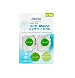 Dr. Tung's Snap-On Toothbrush Cover Caps 2 Count - Toothbrush Head Cover, Travel Case, 60 Days Protection Each, Comes with 4 Deodorizing Discs - Assorted Colors
