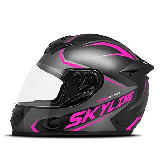 MIXS MX2 Skyline, Capacete Motociclista Adulto Unissex, Rosa (Pink), 56