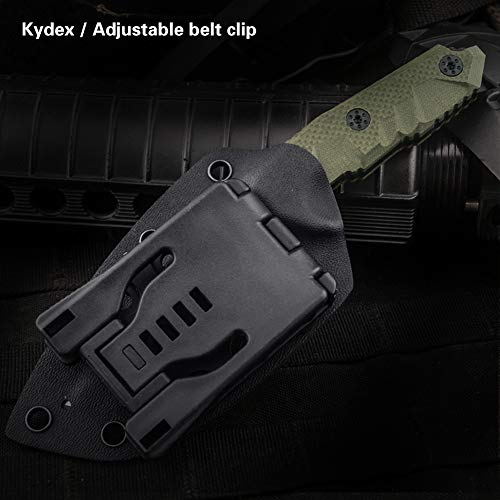 HX OUTDOORS - Small fixed blade Tanto knives with Kydex sheath made D2 Steel and G10 Handle