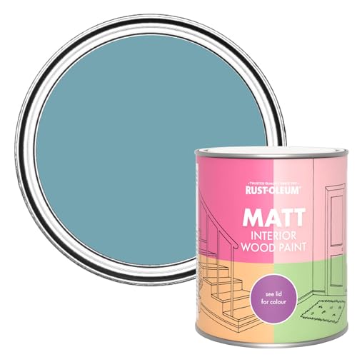 Rust-Oleum Blue Interior Wood Paint in Matt Finish - Belgrave 750ml