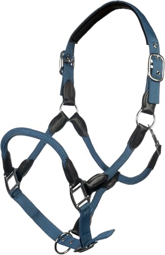 Licol Poney HKM Carlotta Bleu Gris pour éviter les frottements cutanés
