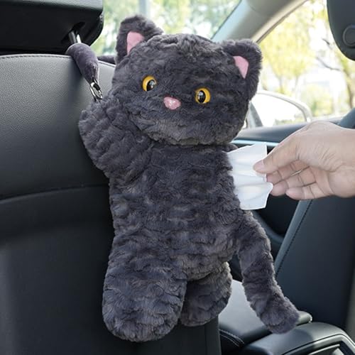 Porte-mouchoirs de voiture en peluche suspendu et distributeur drôle