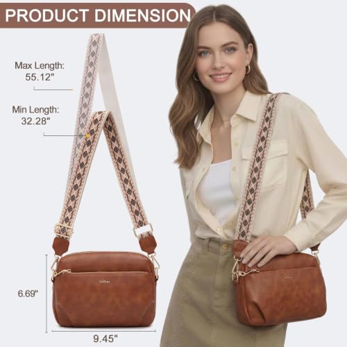 Image of Crossbody Bag for Women Vegan Leather Handbag Purse Anti Theft RFID