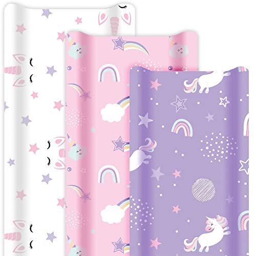 Grow Wild Changing Pad Cover 3 Pack | Soft & Stretchy Jersey Cotton | Baby Changing Table Pad Cover | Diaper Changing Pad Covers For Girls Or Boys | Wipeable Sheets | Pink Purple Unicorn #TOP12