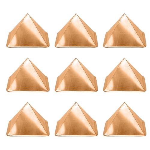 Image of Pure Copper Hollow Pyramid | 2-Inch | Pack of 9 | Boost Positive Vastu Energy for Home & Office | Powerful Remedies for Health & Wealth