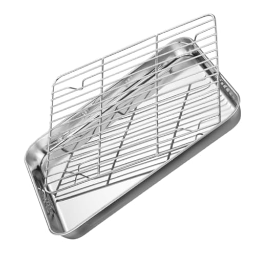 BRIGHTFUFU Craftsmanship Silver Serving Platter Smooth Polishing Leakproof Tea Plate Grid Bracket