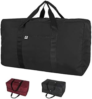 ITAVL 100L Large capacity Storage Bag,Sturdy 500D shiny material super strong,Ideal for bedding,Pillows,Duvets,Clothes or moving home use (Black, 32inch)