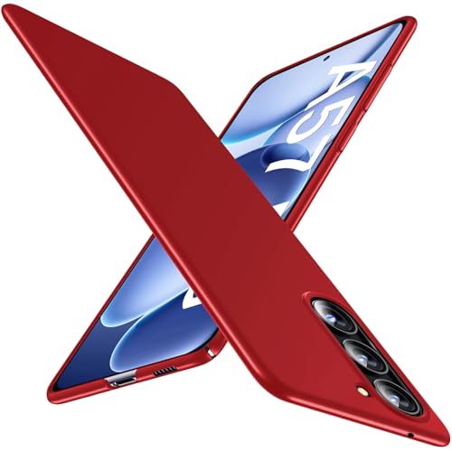 Coque Samsung A57 antichoc rouge avec finition mate premium