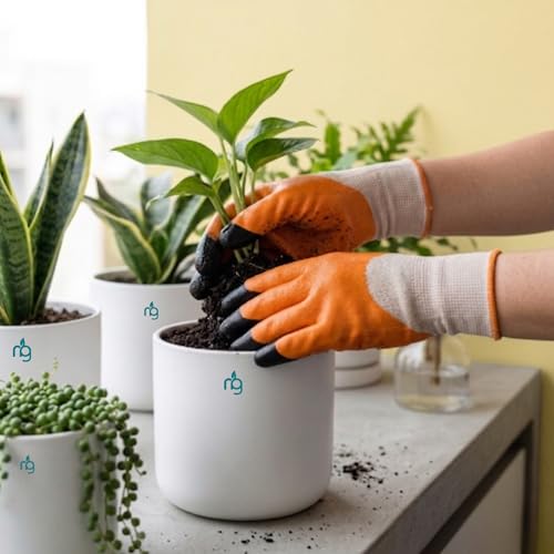 Image of Zamia Gardening Tools Kit, Set of 5, Pruner, Gloves, Trowel & More