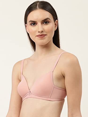Image of EVA & JOY Women's Solid Lightly-Padded Non-Wired Full Coverage T-Shirt Bra (Pack of 1)