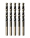 STROTON 5% Cobalt Hss Drill Bits Set (1/4' x 5PCS) for Stainless Steel and Hard Metal