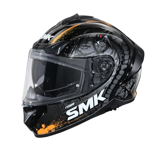 SMK Reptile ISI ECE & DOT Certified Full Face Dual Visor Helmet f...