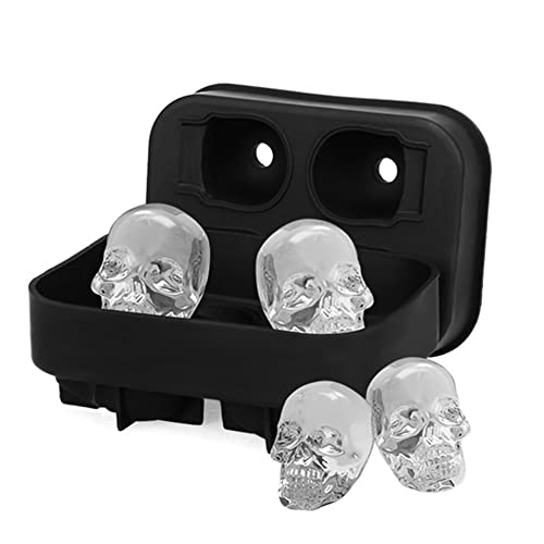 3D Skull Silicone Mold Ice Cube Maker Chocolate Mould Tray Ice Cream Diy Tool Whiskey Wine Cocktail Ice Cube #TOP1