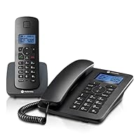 Motorola C4201 Corded & Cordless Home Phone Combo, Landline House Phone, Home Office Phone