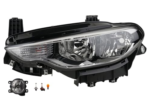 Johns, Faros delanteros halógenos aptos para Fiat Tipo 356 10/15 H7 H15 izquierda + faros antiniebla + bombilla