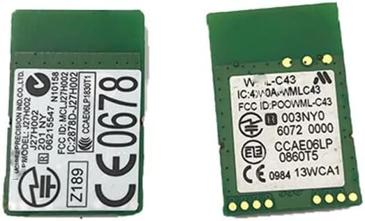 Close-up view of the module board's label with FCC ID and IC information.