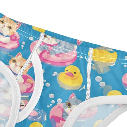 Wusikd Cute Cats Pink Boys' Underwear Cotton Yellow Duck Boys Briefs Soft Toddler Underwear 2T4