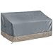 VonHaus 3 Seater Patio Bench Loveseat Cover - ‘The Storm Collection’ Premium Heavy Duty Waterproof Outdoor Furniture Protection - Slate Gray with Beige Trim - L60 x W35 x H22-30 inches