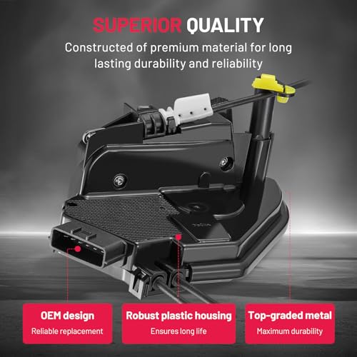 Image of SYERAL Front Left Driver Side Door Latch Lock Actuator Compatible with Nissan Sentra 2013-2019 Replaces 80501-9AN0A, 805019AN0A, 80501-3SG0A, 805013SG0A, SM2051