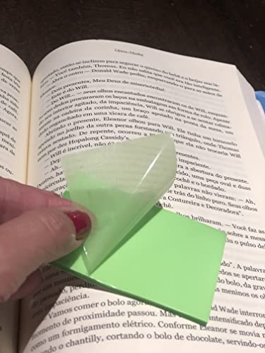 Bloco de notas transparente e à prova d’água -5,0 x 7,5 - 50 folhas - multicor (Verde forte)