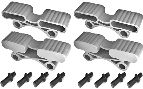 cyclingcolors 4x Lattenhalter 38mmx12mm + 8x Bolzen Haltestifte 11mm Lattenrost Kappen Halter Endkappenhalter Bett Flexibel Gummi Grau Duo