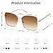 SOJOS Classic Trendy Square Oversized Sunglasses Womens Mens UV400 Big Large Designer Shades SJ1082, Gold/Brown