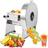 Commercial Vegetable Fruit Slicer Electric Onion Potato Slicing Machine 0.2-10mm Thickness Adjustable Stainless Steel Food Shredder Cutter for...