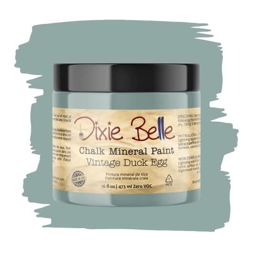Dixie Belle Paint Company Chalk Finish Furniture Paint | Vintage Duck Egg (16oz) | Matte Light Blue Chic Chalk Mineral Paint | DIY Furniture Paint | Made in the USA