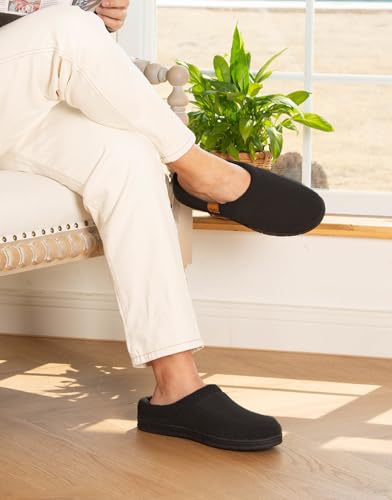 VeraCosy Men's Moccasin Slippers Comfy Soft Durable Slip-on Indoor Memory Foam House Shoes2