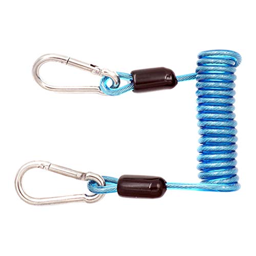 Easnea Scuba Diving Lanyard Coil Strap Ring for Scuba Diving Photography Equipment Choice of Color Blue