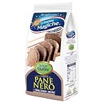Le Farine Magiche Mix di Farine per Pane Nero, Senza Glutine e Senza Lattosio, ricca di Fibre e Sali minerali, ideale per Pane nero, Pizze e Focacce, Confezione da 300 g (1 pezzo)